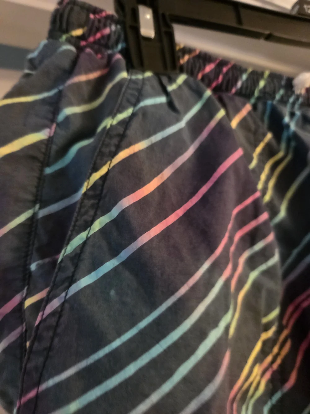 Vintage colorful large swim trunk shorts with netting by roundtree & yorke Mens